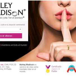 Imagen de un cartel publicitario de la empresa Ashley Madison.