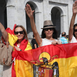 Franquistas en el Valle de los Caídos durante la jornada del 15 de julio de 2018. MOVIMIENTO CATÓLICO ESPAÑOL