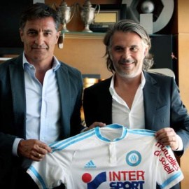 El técnico español Miguel González, Michel, presentado como nuevo entrenador del Olympique de Marsella. OLYMPIQUE