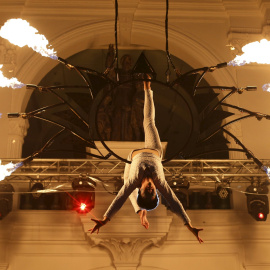Miembro de la Singapur Starlight Alquimia, ceremonia en la que se realiza una presentación a la prensa del Festival en Singapur. REUTERS