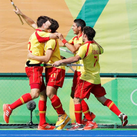 Los jugadores españoles celebran un gol ante Nueva Zelanda. EFE/EPA/VALDRIN XHEMAJ