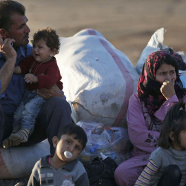 Refugiados sirios en una campo de Turquía.- AFP