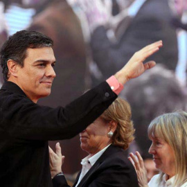 El líder del PSOE, Pedro Sánchez, durante su intervención en la clausura de la Escuela de Buen Gobierno Jaime Vera de su partido. | J.J GUILLÑEN (EFE)