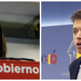 La vicesecretaria general del PSOE, Adriana Lastra, e Íñigo Errejón. / EFE