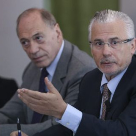 Baltazar Garzón este miércoles en Buenos Aires. DAVID FERNÁNDEZ/ EFE