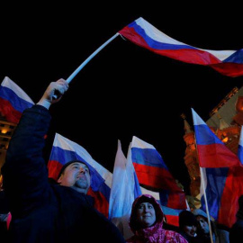 Seguidores de Putin esperan los primeros resultados en Moscú. | EFE