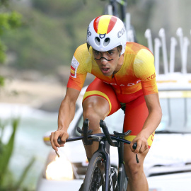 El ciclista español Jonathan Castroviejo durante la prueba de contrarreloj. /REUTERS