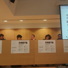 La taula que ha abordat l'extrema dreta en la jornada "Els Drets es Defensen".