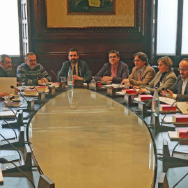 Reunió de la Mesa del Parlament, aquest dilluns. Parlament de Catalunya.
