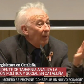 Emisión de la rueda de prensa de Albert Boadella, a quien el Canal 24 Horas presenta como "presidente de Tabarnia".