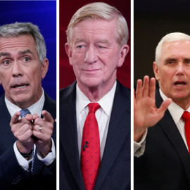 De izquierda a derecha algunos de los posibles relevos: Mitt Romney, Joe Walsh, Bill Weld, Mike Pence y Mark Sanford.- REUTERS