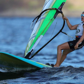 Alabau, durante la regata del jueves. EFE/Sebastião Moreira