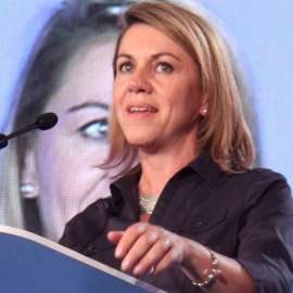 Cospedal en un mitin del PP. EUROPA PRESS