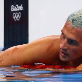 Lochte, durante una final de natación de los Juegos. REUTERS/David Gray