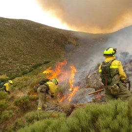 Una decena de medios aéreos y dos brigadas del MAGRAMA luchan contra el fuego en Orense y Lugo. MAGRAMA