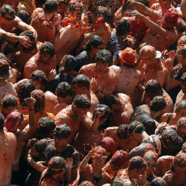 Imagen de la celebración de La Tomatina de este año 2015. EFE
