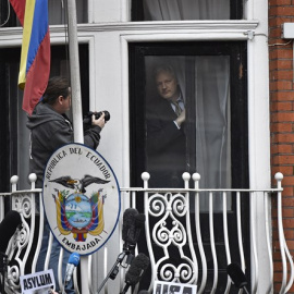 Julian Assange, cuatro años 'detenido' en la embajada ecuatoriana en Londres. REUTERS