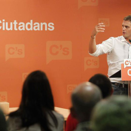 El presidente de Ciudadanos, Albert Rivera, durante la celebración del Consejo General. / MARTA PÉREZ (EFE)