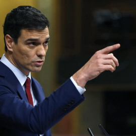 Al líder socialista Pedro Sánchez se le ha acusado de estar ausente de la actualidad política y mediática en las últimas dos semanas. / EFE