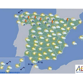 Predicción del clima por comunidades autónomas de la Aemet/ EFE