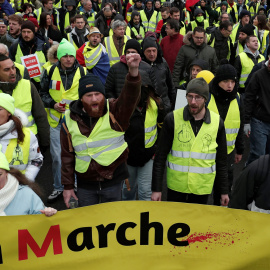 Protesta de los chalecos amarillos en París por undécimo sábado consecutivo. REUTERS/Benoit Tessier