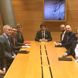 Puigdemont en el llamado 'Govern en el exilio'.