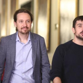 Pablo Iglesias y Ramón Espinar. Foto de archivo. EUROPA PRESS.