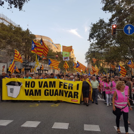 Manifestación en Barcelona en el segundo aniversario del 1-O. /CÈLIA MUNS