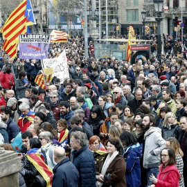 Concentració convocada pels CDR a les rambles de Barcelona / EFE