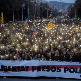Un moment de la manifestació convocada per l'ANC / EFE Marta Pérez