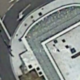 Kilómetro 476 de la N-330, Zaragoza, donde ha tenido lugar el accidente mortal que se ha saldado con la vida de dos ciclistas. GOOGLE MAPS