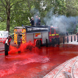 Protesta de Extinction Rebellion en Londres.  REUTERS/Simon Dawson