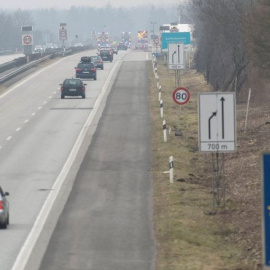 Punto en el que fue interceptado el coche de Carles Puigdemont. EFE