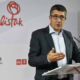 Patxi López, durante una rueda de prensa ofrecida ayer en la sede del PSE. EFE