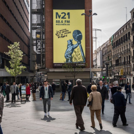 Cartel publicitario de M21. TWITTER