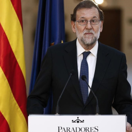 El presidente del Gobierno, Mariano Rajoy, en Lleida, este jueves, 20 de julio. / EFE / DIEGO CRESPO