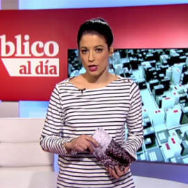 Elena Parreño durante el informativo Público al Día de este martes 27.