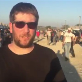 Captura de un vídeo grabado por Miguel Urbán en la frontera entre Grecia y Macedonia.