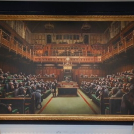 La obra 'Devolved Parlament' de Banksy. / EUROPA PRESS   - SOTHEBY'S