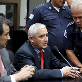 El presidente de Guatemala, Otto Pérez Molina, a su llegada al Tribunal Supremo. - REUTERS