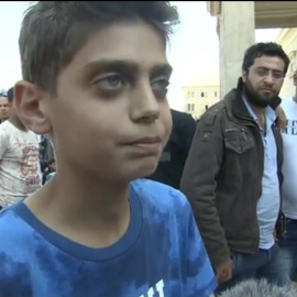 Kinan Masalemehi, el adolescente de 13 años que pide que paren la guerra en Siria./ YOUTUBE