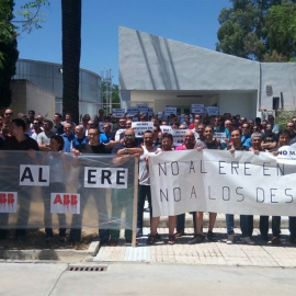 Concentración de trabajadores de ABB en Córdoba contra el ERE.- EUROPA PRESS/CCOO