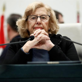 La alcaldesa de la ciudad de Madrid, Manuela Carmena, durante un Pleno del Ayuntamiento de Madrid. | MARISCAL (EFE)