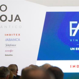 El presidente del Gobierno, Pedro Sánchez, durante la clausura del Foro La Toja-Vínculo Atlántico, este sábado en O Grove. EFE/Salvador Sas