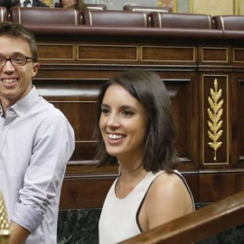 Iñigo Errejón junto a Irene Montero y Alberto Garzón | EFE