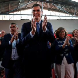 El secretario general del PSOE y presidente del Gobierno en funciones, Pedro Sánchez, durante la presentación del programa electoral de su partido para las elecciones del 10 de noviembre. EFE/Chema Moya