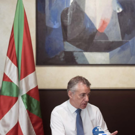 El lehendakari y candidato del PNV a la reelección, Iñigo Urkullu, durante la entrevista/EFE