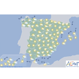 Previsión meteorológica del 8 de octubre. Aemet