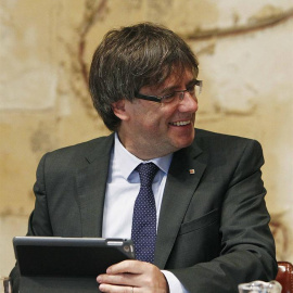 El presidente de la Generalitat de Cataluña, Carles Puigdemont. EFE/Marta Pérez