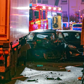 Imagen del accidente la noche del lunes, en Limburgo. REUTERS/Stringer